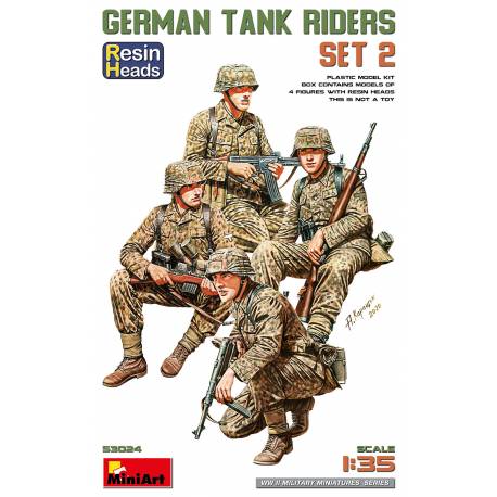 GERMAN TANK RIDERS SET 2. RESIN HEADS