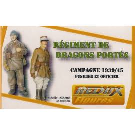 Régiment de Dragons Portés campagne 1939/45 Fusillier et officier 