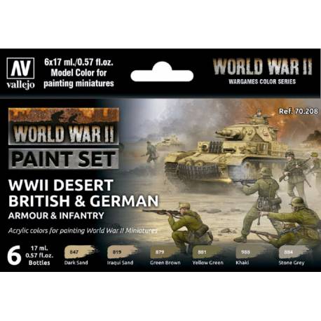 WWII Desert British & German Armour & Infantry